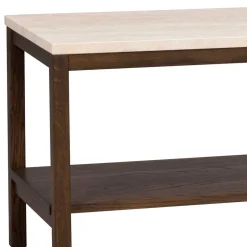 Wohnen 140x45x40 Offenes Regal in Beige Travertin - Calumha