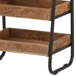 44x65x35 Offenes Regal mit 3 Holzablagen - Toma^Wohnen Hot