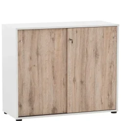 Wohnen 100x84x41 Office Schrank mit Schiebetüren - Laganzo