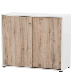 Wohnen 100x84x41 Office Schrank mit Schiebetüren - Laganzo