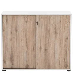 Wohnen 100x84x41 Office Schrank mit Schiebetüren - Laganzo