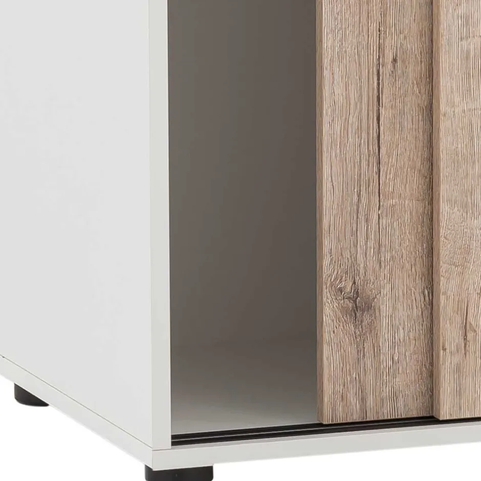 Wohnen 100x84x41 Office Schrank mit Schiebetüren - Laganzo