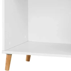 51x93x41 Ordnerregal in Weiß mit Eiche Füßen - Obtin^Wohnen Online