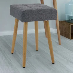 32x47x32 Polsterhocker in Anthrazit Stoff - Zoom^Wohnen Best