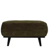 Wohnen 80x40x55 Polsterhocker in Dunkelgrün - Pleano