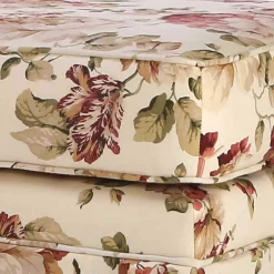 Wohnen 74x52x60 Polsterhocker mit Blumen Stoff - Kammas