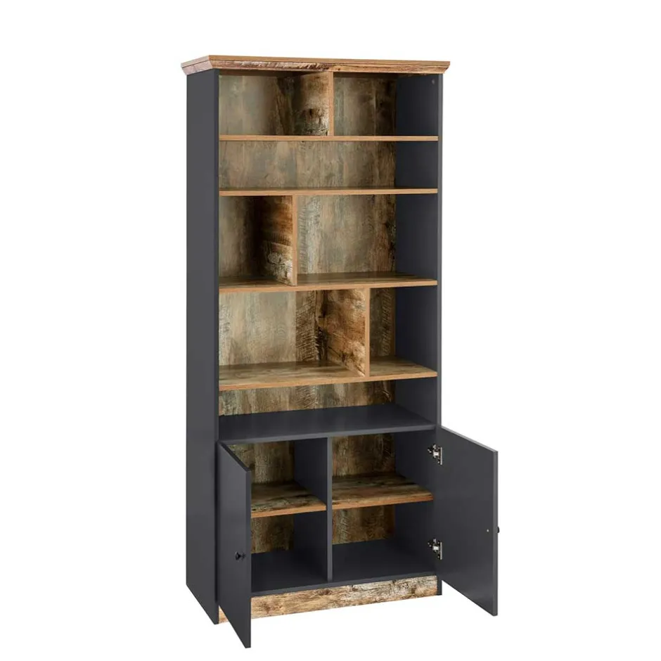 80x182x40 Regal in Holz verwittert - Guerrero^Wohnen Outlet