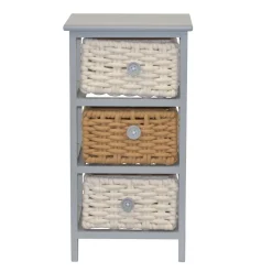 30x58x25 Regal mit 3 Körben aus Geflecht - Nasco^Wohnen Sale