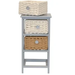 30x58x25 Regal mit 3 Körben aus Geflecht - Nasco^Wohnen Sale