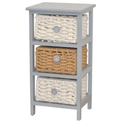 30x58x25 Regal mit 3 Körben aus Geflecht - Nasco^Wohnen Sale