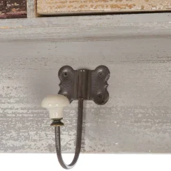 Wohnen 58x69x15 Regal mit 7 Schubladen & 3 Haken - Jaypur