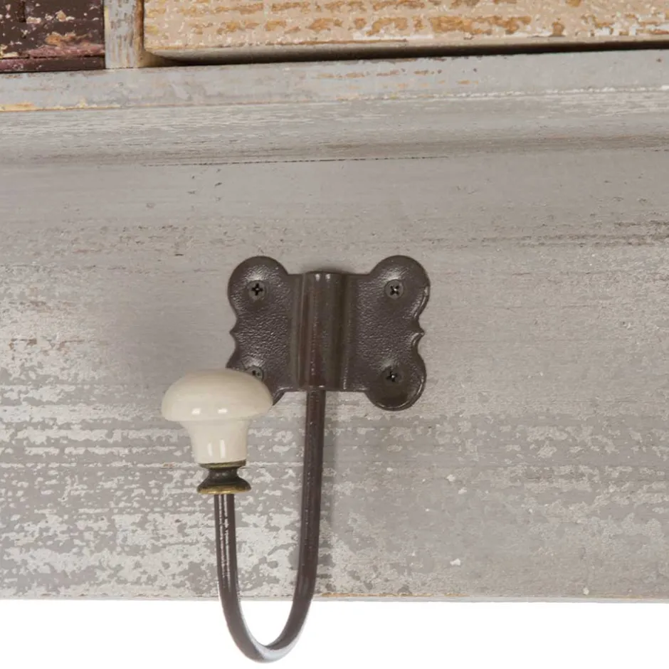 Wohnen 58x69x15 Regal mit 7 Schubladen & 3 Haken - Jaypur