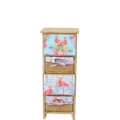 Wohnen 30x74x30 Regal mit Schubkästen & Körben - Scando