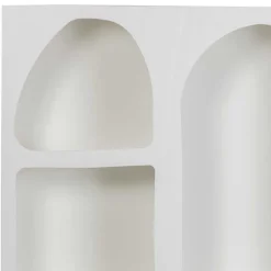 Wohnen 95x180x32 Retro Design Regal in Weiß - Tom