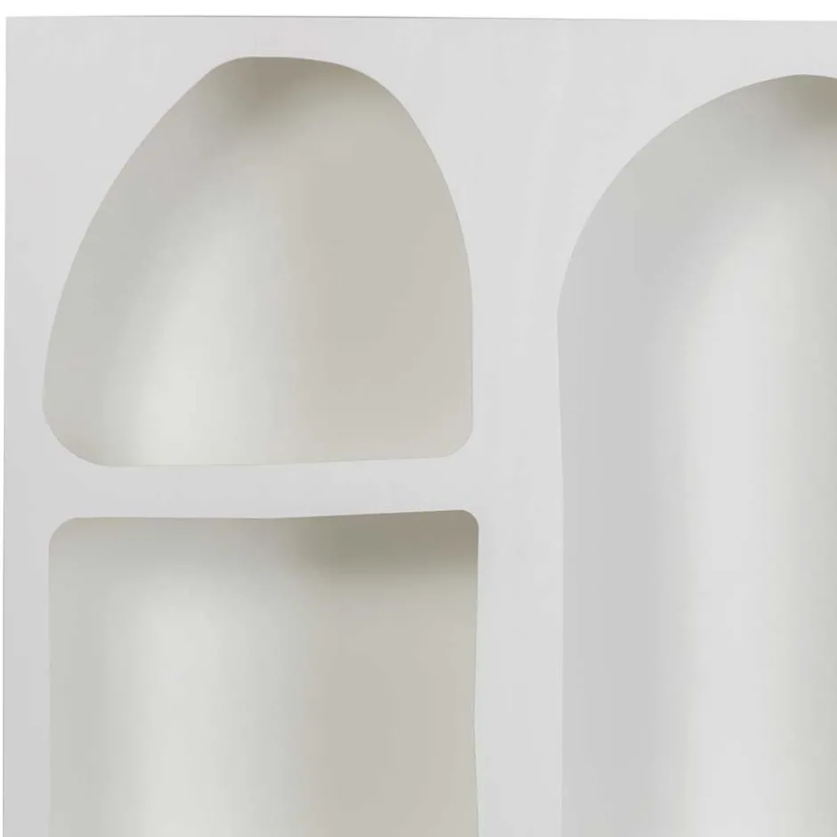 Wohnen 95x180x32 Retro Design Regal in Weiß - Tom