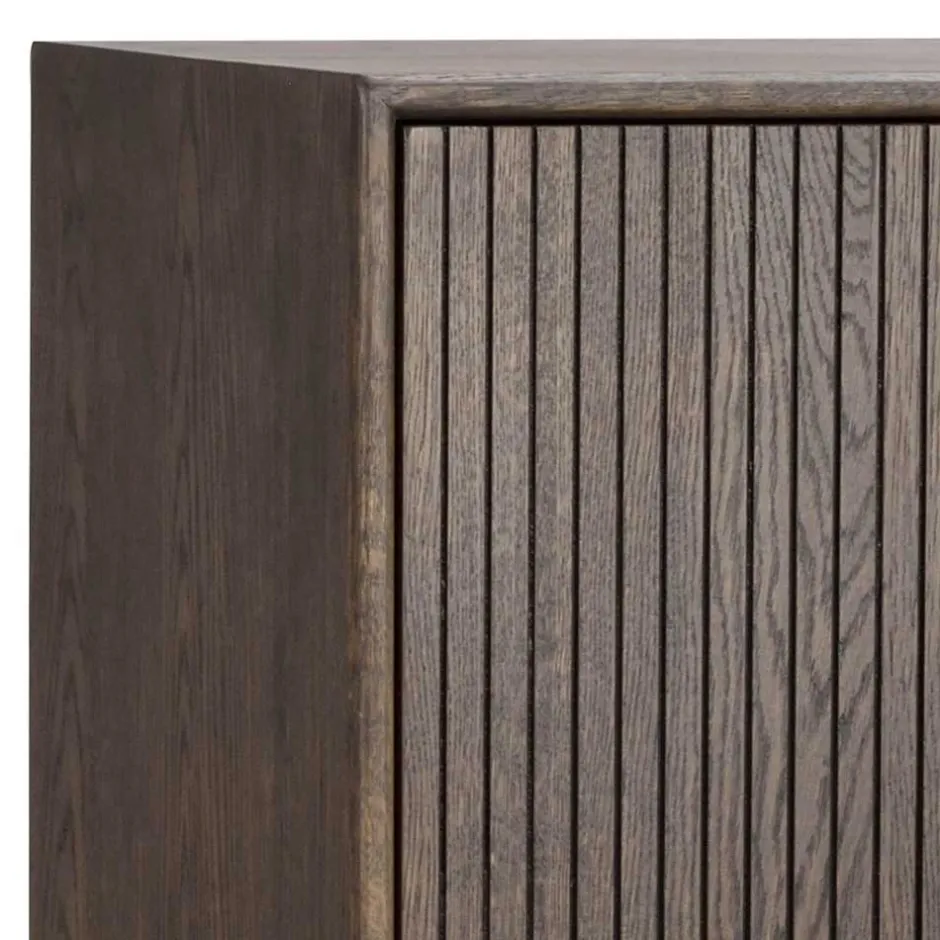 160x75x42 Retro Design Sideboard in Eiche dunkel - Cuzliav^Wohnen Best