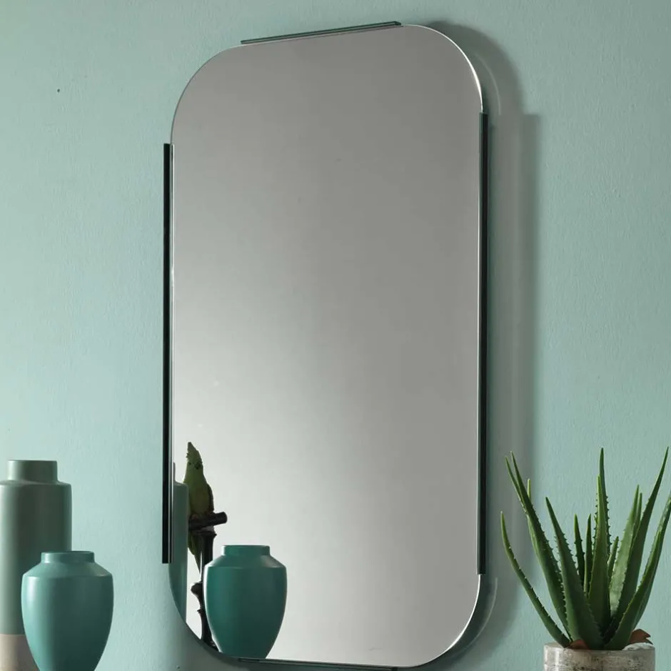 Wohnen 101x61x2 Retro Hängespiegel mit Glasrahmen - Bageria