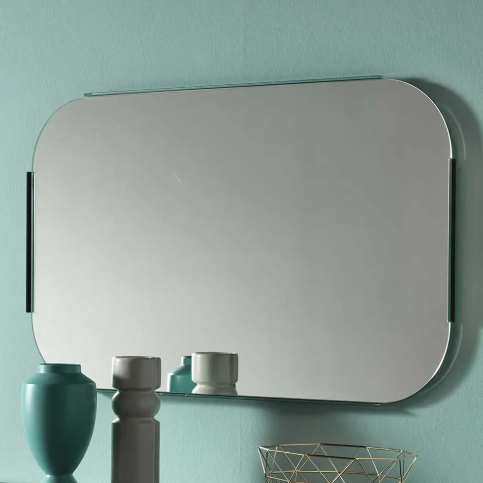 Wohnen 101x61x2 Retro Hängespiegel mit Glasrahmen - Bageria