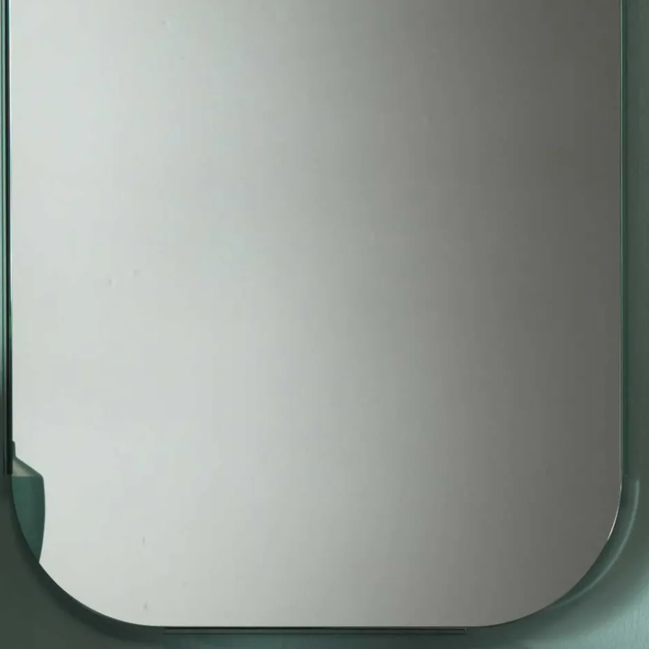 Wohnen 101x61x2 Retro Hängespiegel mit Glasrahmen - Bageria