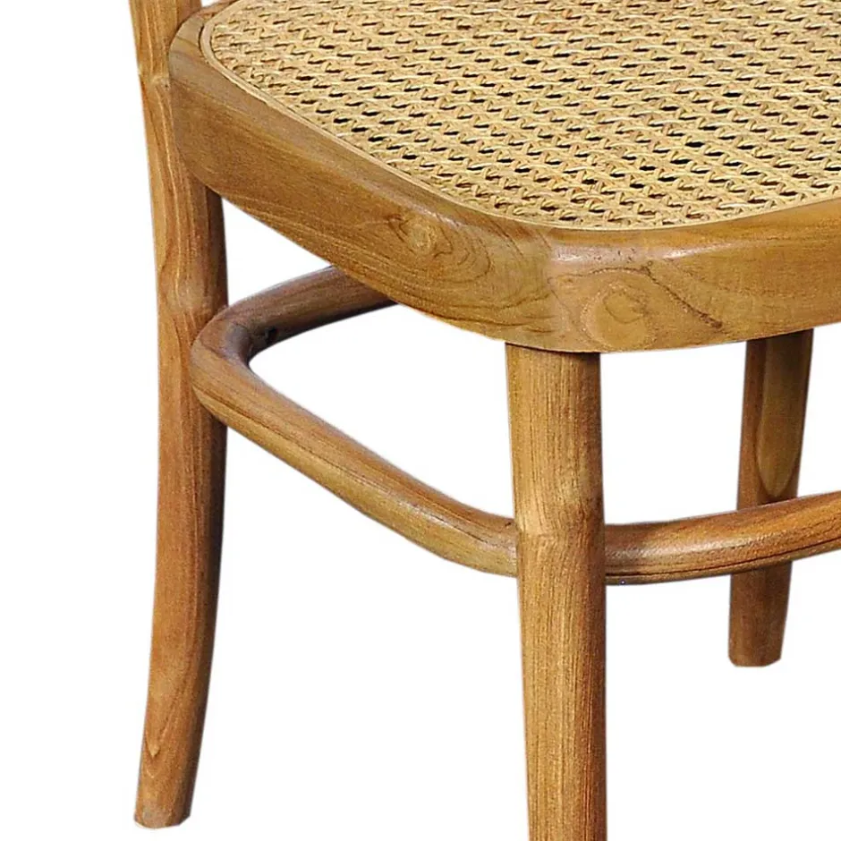 Wohnen 44x93x53 Retrostuhl aus Teakholz - Adne