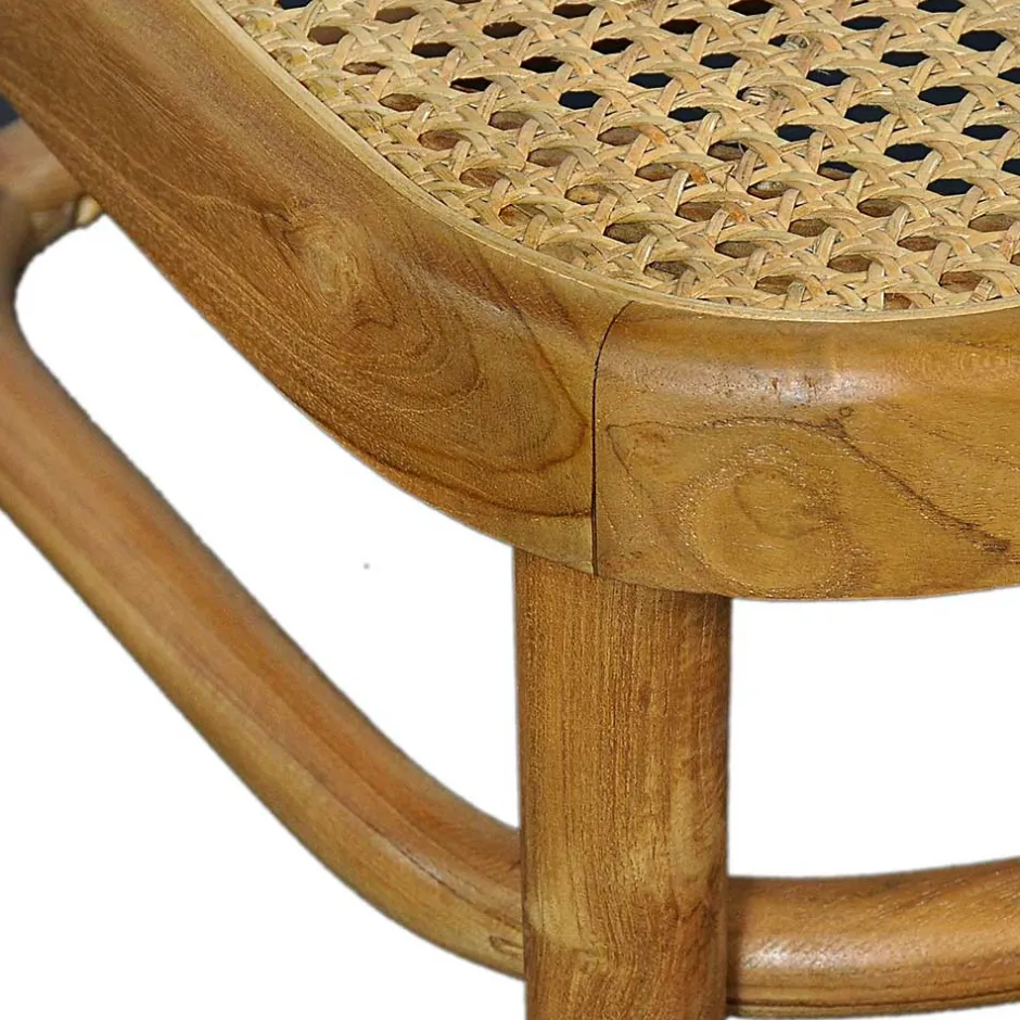 Wohnen 44x93x53 Retrostuhl aus Teakholz - Adne