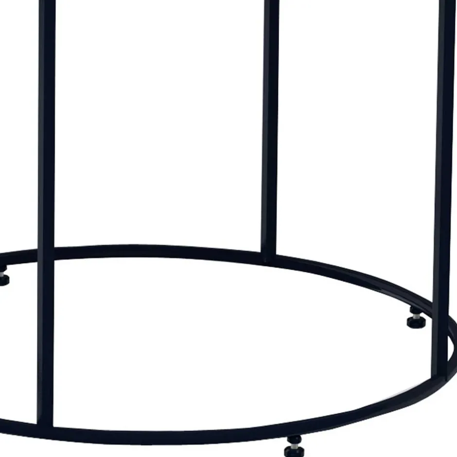 Wohnen 40x47x40 Runder Couchtisch mit Bügelgestell - Kontrada