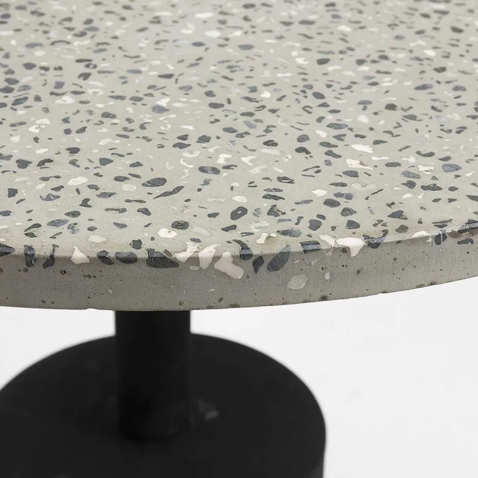 40x55x40 runder Sofatisch mit Terrazo Platte - Iconia^Wohnen Best