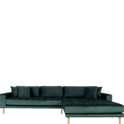 290x76x170 Samt Ecksofa im Skandi Design - Bonisa^Wohnen Best