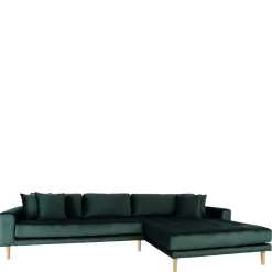 290x76x170 Samt Ecksofa im Skandi Design - Bonisa^Wohnen Best