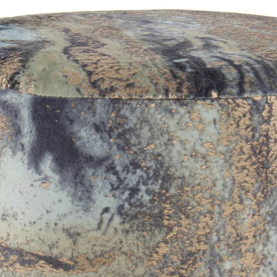 35x46x35 Samt Hocker mit Muster Hellblau - Crash^Wohnen Sale