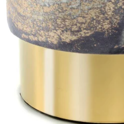 35x46x35 Samt Hocker mit Muster Hellblau - Crash^Wohnen Sale