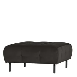 90x45x90 Samt Sitzhocker in Graubraun - Centur^Wohnen Clearance