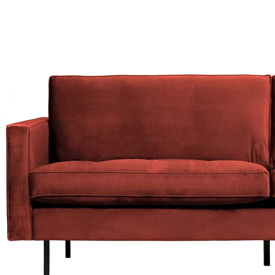 230x83x88 Samt Wohnzimmercouch in Kastanien Braun - Enzing^Wohnen