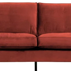 230x83x88 Samt Wohnzimmercouch in Kastanien Braun - Enzing^Wohnen