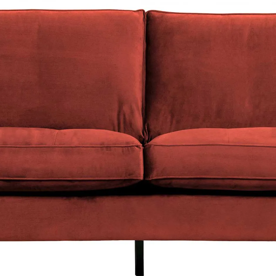 230x83x88 Samt Wohnzimmercouch in Kastanien Braun - Enzing^Wohnen