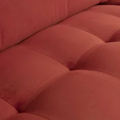 230x83x88 Samt Wohnzimmercouch in Kastanien Braun - Enzing^Wohnen