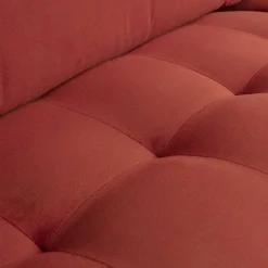 230x83x88 Samt Wohnzimmercouch in Kastanien Braun - Enzing^Wohnen