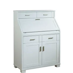 85x117x44 Scandi Chic Sekretär in Weiß - Pray^Wohnen Online