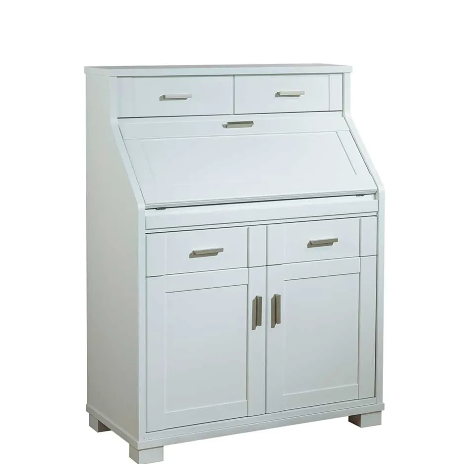 85x117x44 Scandi Chic Sekretär in Weiß - Pray^Wohnen Online