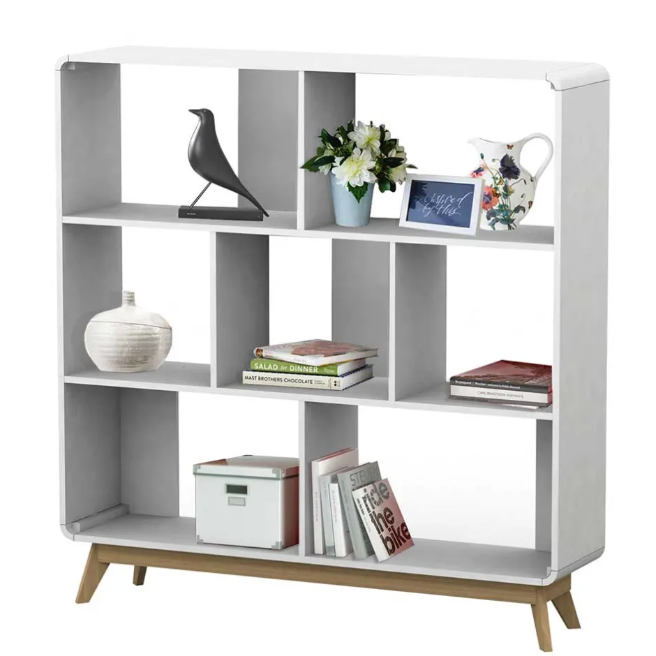 122x126x29 Scandi Regal mit abgerundeten Ecken - Kolreva^Wohnen Best