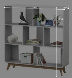 122x126x29 Scandi Regal mit abgerundeten Ecken - Kolreva^Wohnen Best