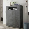 110x144x43 Schrank in Dunkelgrau Dekor - Zita^Wohnen Discount