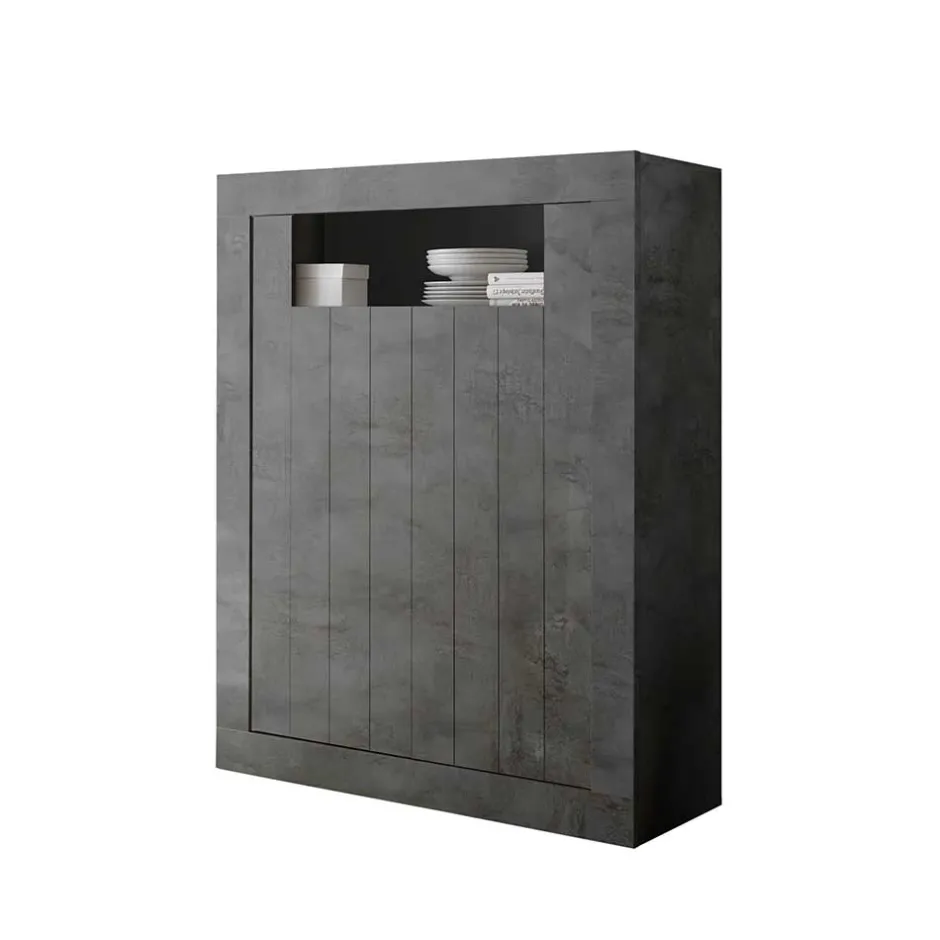 110x144x43 Schrank in Dunkelgrau Dekor - Zita^Wohnen Discount