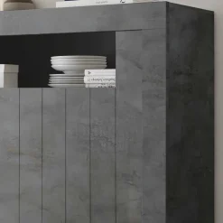 110x144x43 Schrank in Dunkelgrau Dekor - Zita^Wohnen Discount