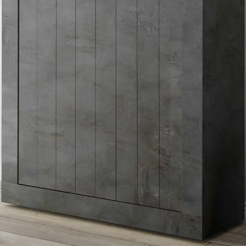 110x144x43 Schrank in Dunkelgrau Dekor - Zita^Wohnen Discount