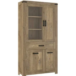 110x200x40 Schrank in Eiche Dunkel - Yoziska^Wohnen Sale