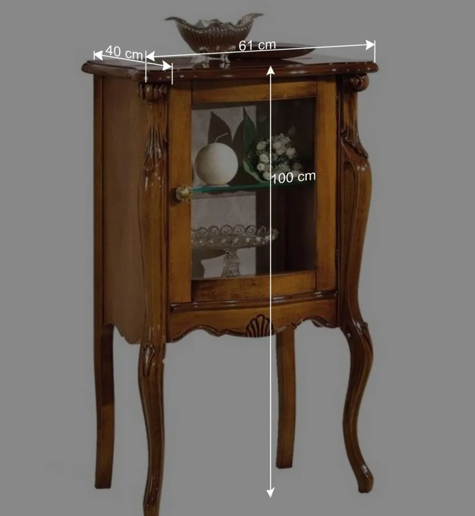 61x100x40 Schrank mit Glastür - Carlenna I^Wohnen Outlet