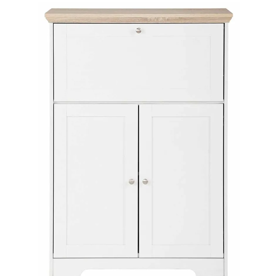 81x116x39 Schreibschrank Sekretär in Weiß - Akedra^Wohnen New