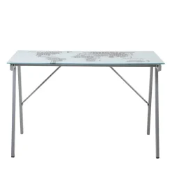 113x73x58 Schreibtisch aus bedrucktem Glas - Ugolina^Wohnen Clearance