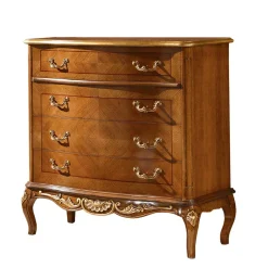 Wohnen 101x100x46 Schubladen-Kommode in Nussbaum - Aciara